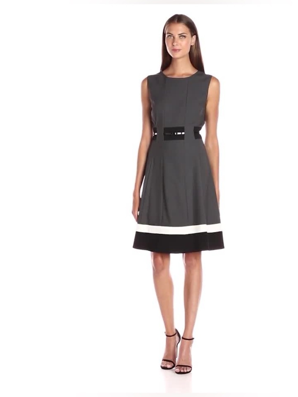 Calvin Klein Colorblock Fit & Flare Dress Size 6